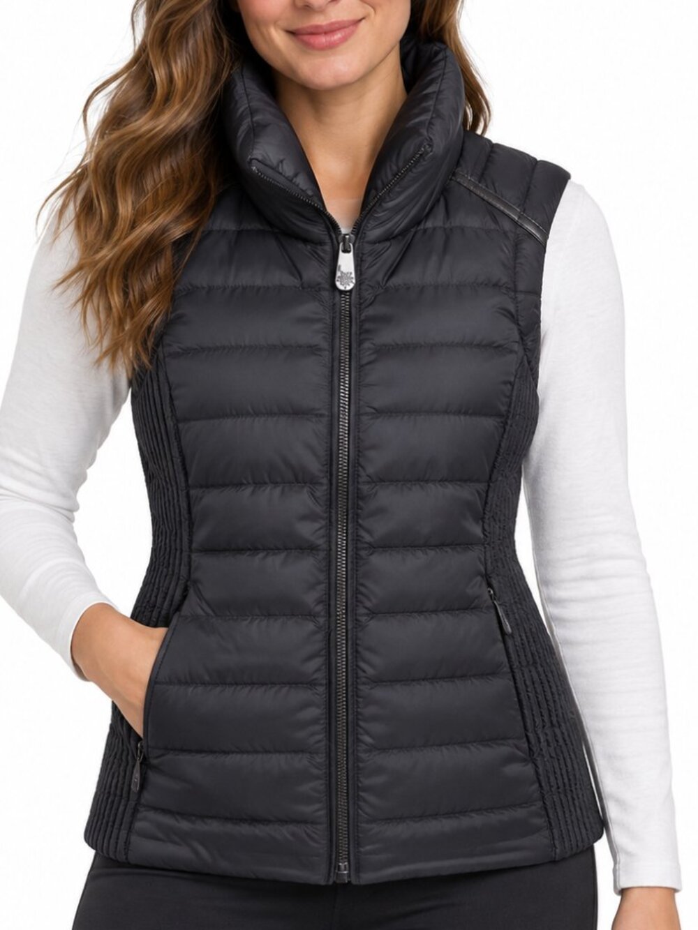 ALP N' ROCK Duck Down Puffer Vest Black Small Quilted Outdoor Luxury Gorpcore